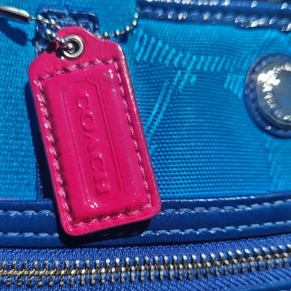 Bright Blue Coach Purse - Picture 6 of 16